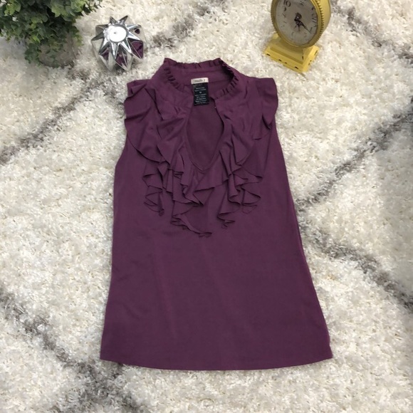 Studio Y Tops - Ruffled neck tank blouse